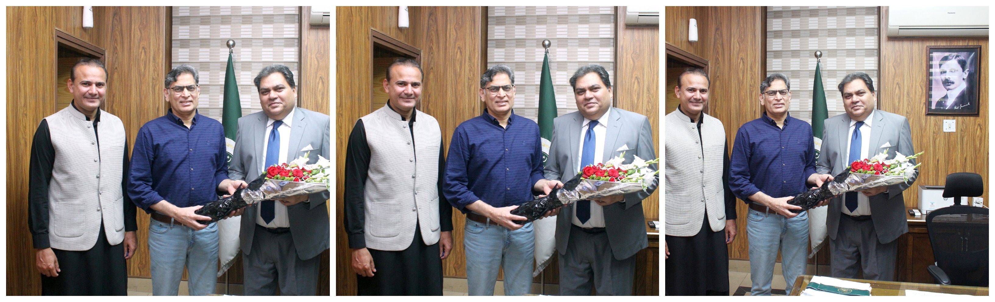 DG QAED Receiving Flowers from  PD?PMIU